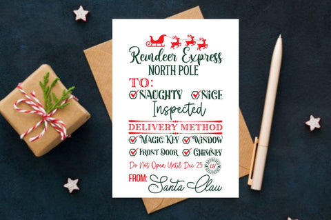 Reindeer express north pole to naughty SVG Design SVG Regulrcrative 