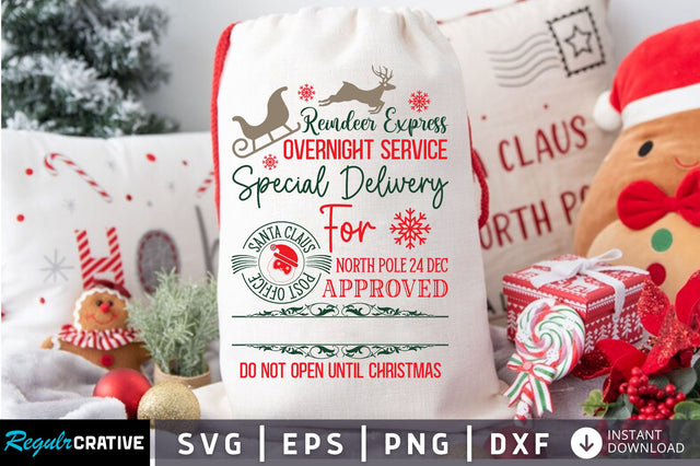 Reindeer express overnight service SVG Design SVG Regulrcrative 