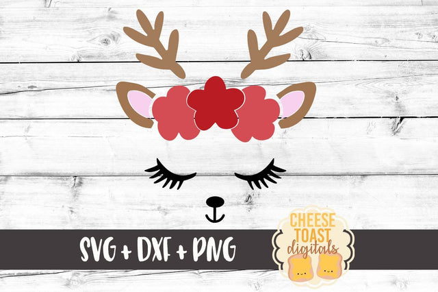 Reindeer Face SVG Cheese Toast Digitals 