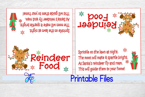 Reindeer Food Bag Topper 3D Paper Family Creations 