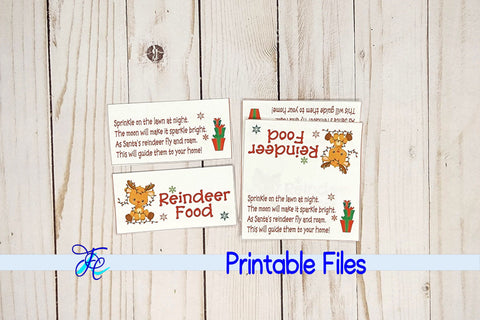 Reindeer Food Bag Topper 3D Paper Family Creations 
