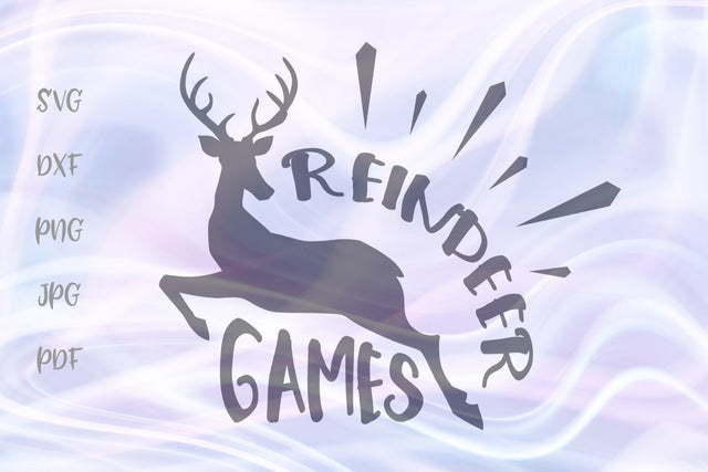 Reindeer Games Christmas SVG, PNG, DXF, PDF, JPG SVG Digitals by Hanna 