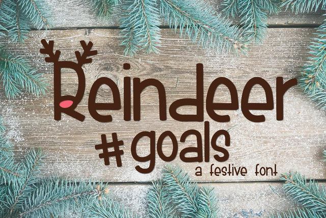 Reindeer Goals Font Kitaleigh 