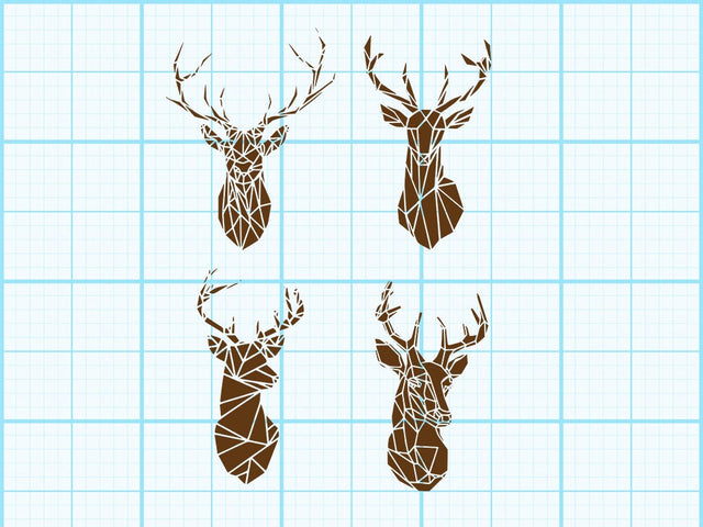 Reindeer Head Geomatical Print Sublimation Johan Ru designs 