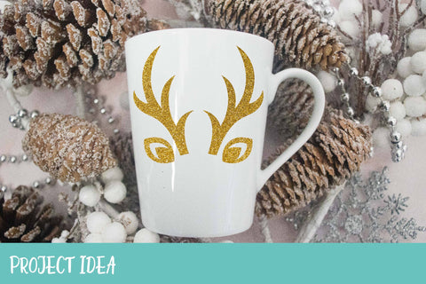 Reindeer Horns Christmas Cake Topper SVG | Christmas Decor SVG OyoyStudioDigitals 