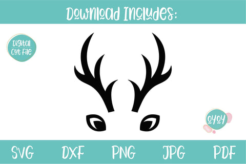 Reindeer Horns Christmas Cake Topper SVG | Christmas Decor SVG OyoyStudioDigitals 