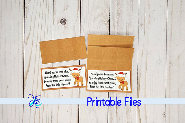 Reindeer Kisses Bag Topper 3D Paper Family Creations 