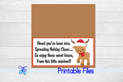 Reindeer Kisses Bag Topper 3D Paper Family Creations 