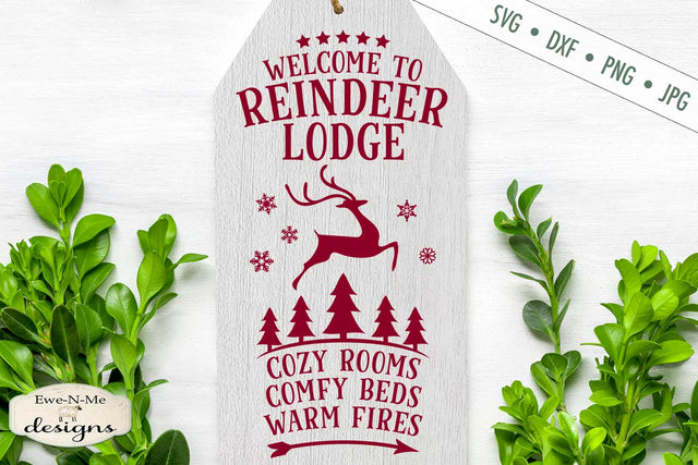 Reindeer Lodge SVG - Christmas Winter SVG SVG Ewe-N-Me Designs 