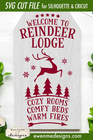 Reindeer Lodge SVG - Christmas Winter SVG SVG Ewe-N-Me Designs 
