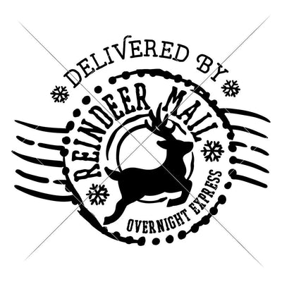 Reindeer Mail - Christmas Santa Sack Gift Tag SVG Chameleon Cuttables 