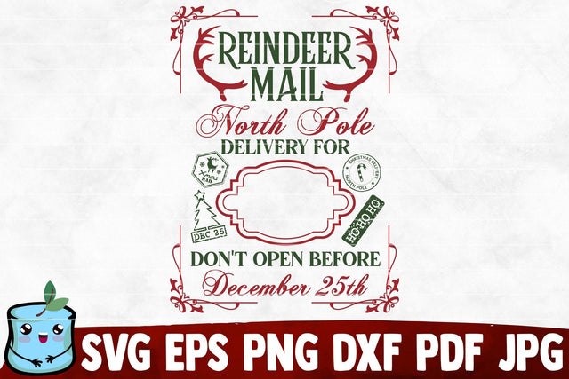 Reindeer Mail North Pole Delivery SVG Cut File SVG MintyMarshmallows 