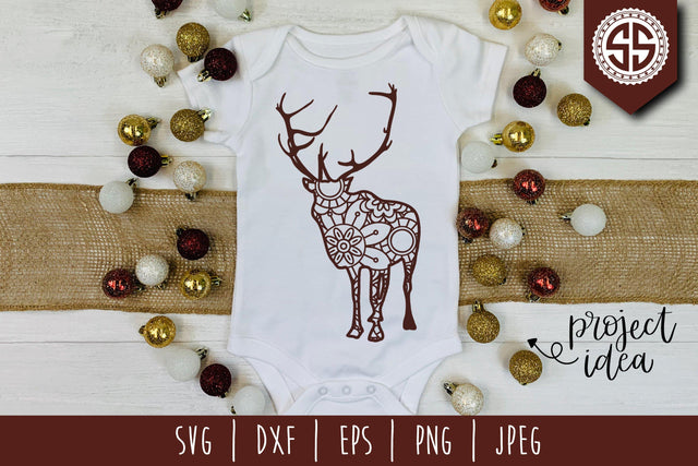 Reindeer Mandala Zentangle SVG SavoringSurprises 