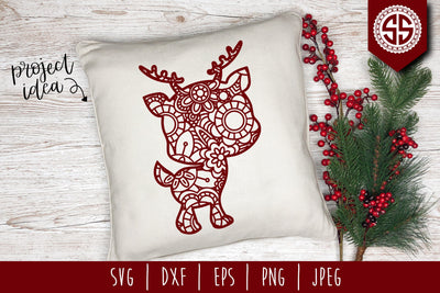 Reindeer Mandala Zentangle SVG SavoringSurprises 