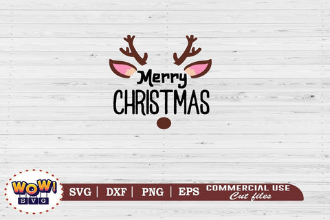 Reindeer Merry Christmas svg, Christmas svg, Santa svg, Dxf, Png SVG Wowsvgstudio 