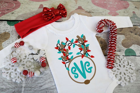 Reindeer Monogram Bundle SVG Morgan Day Designs
