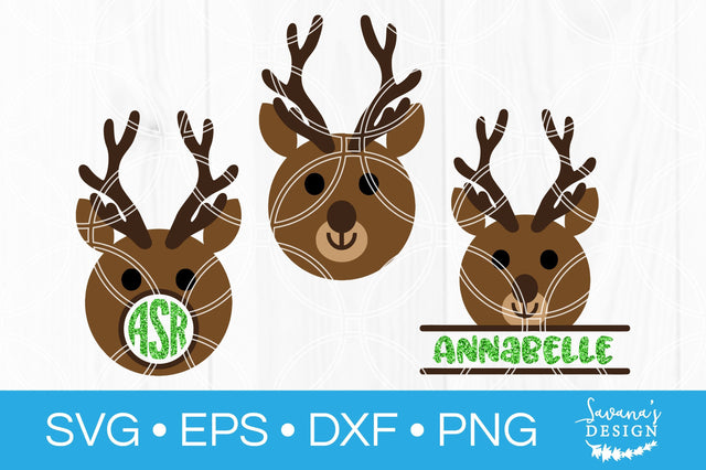 Reindeer Monogram SVG Bundle SVG SavanasDesign 
