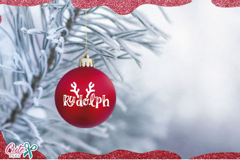 Reindeer names Ornaments SVG cut file for crafters SVG Cute files 