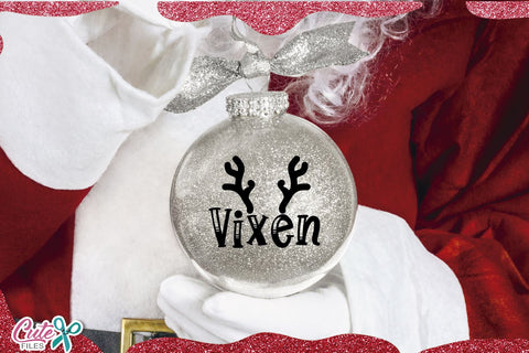 Reindeer names Ornaments SVG cut file for crafters SVG Cute files 