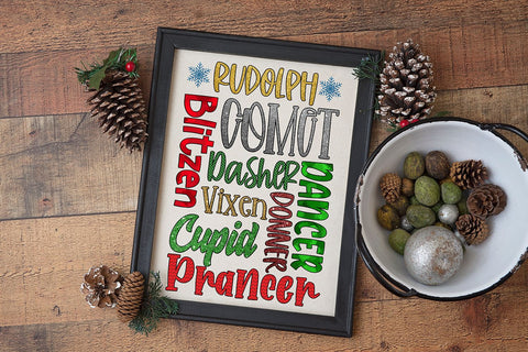 Reindeer Names PNG | Christmas Sublimation Sublimation B Renee Design 