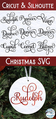 Reindeer Names SVG Bundle SVG Wispy Willow Designs 