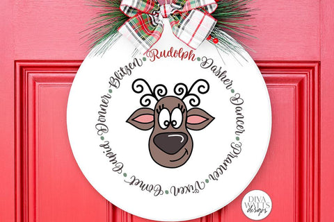 Reindeer Names SVG | Christmas Design SVG Diva Watts Designs 