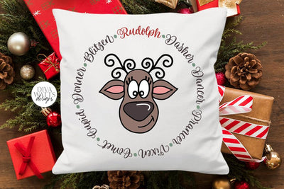 Reindeer Names SVG | Christmas Design SVG Diva Watts Designs 