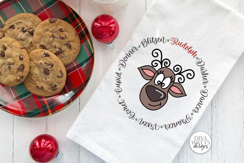 Reindeer Names SVG | Christmas Design SVG Diva Watts Designs 