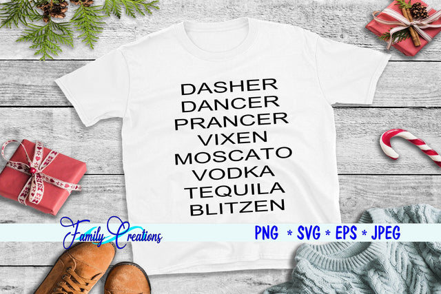 Reindeer Names SVG Family Creations 