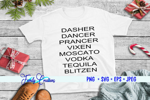 Reindeer Names SVG Family Creations 
