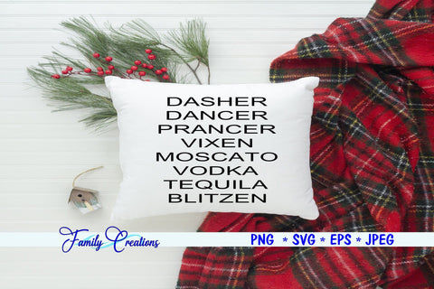 Reindeer Names SVG Family Creations 