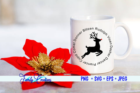 Reindeer Names SVG Family Creations 
