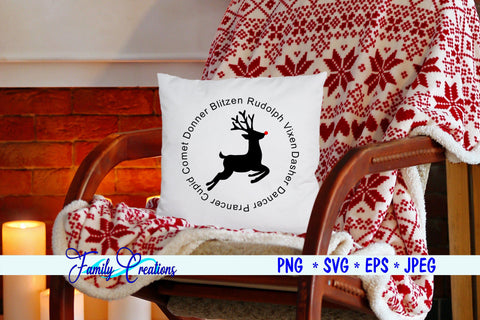 Reindeer Names SVG Family Creations 