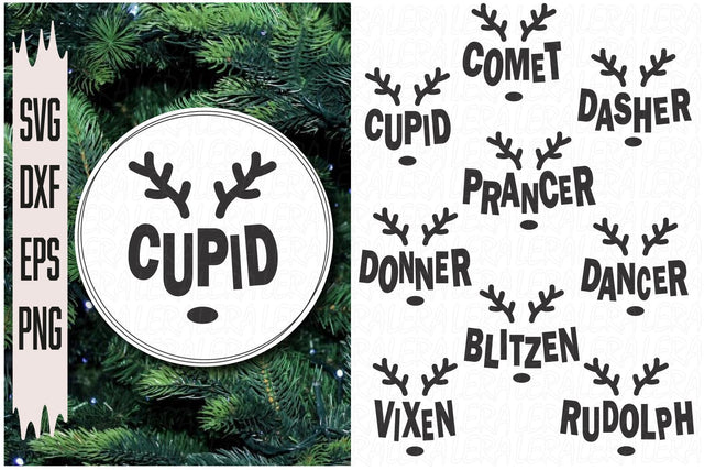 Reindeer Names Svg SVG Lerastudio 