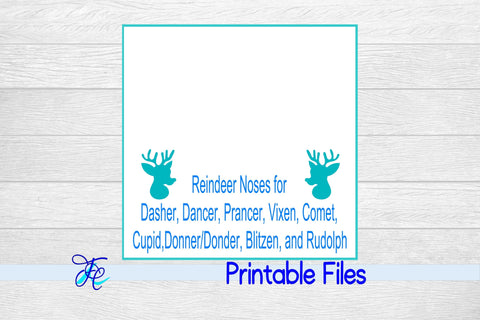 Reindeer Noses Bag Topper 3D Paper Family Creations 