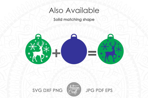 Reindeer ornament, SVG, Christmas ornaments SVG SVG Artisan Craft SVG 