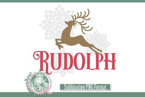 Reindeer-Rudolph Sublimation Sublimation QueenBrat Digital Designs 