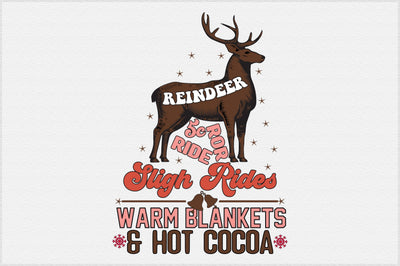 Reindeer Sleigh Ride Christmas Sublimation Creativeart88 