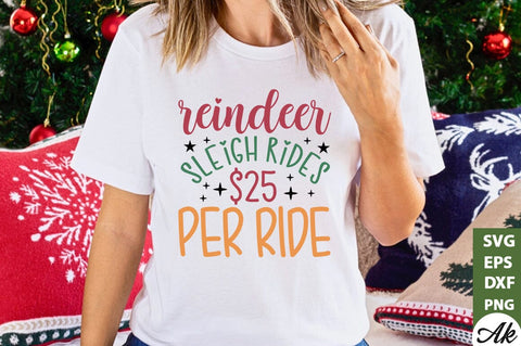 Reindeer sleigh rides per ride Sign Making SVG SVG akazaddesign 