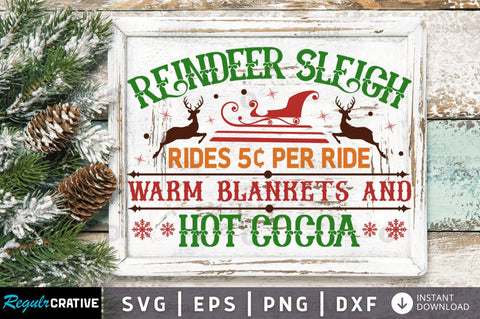 Reindeer sleigh rides warm blankets SVG SVG Regulrcrative 