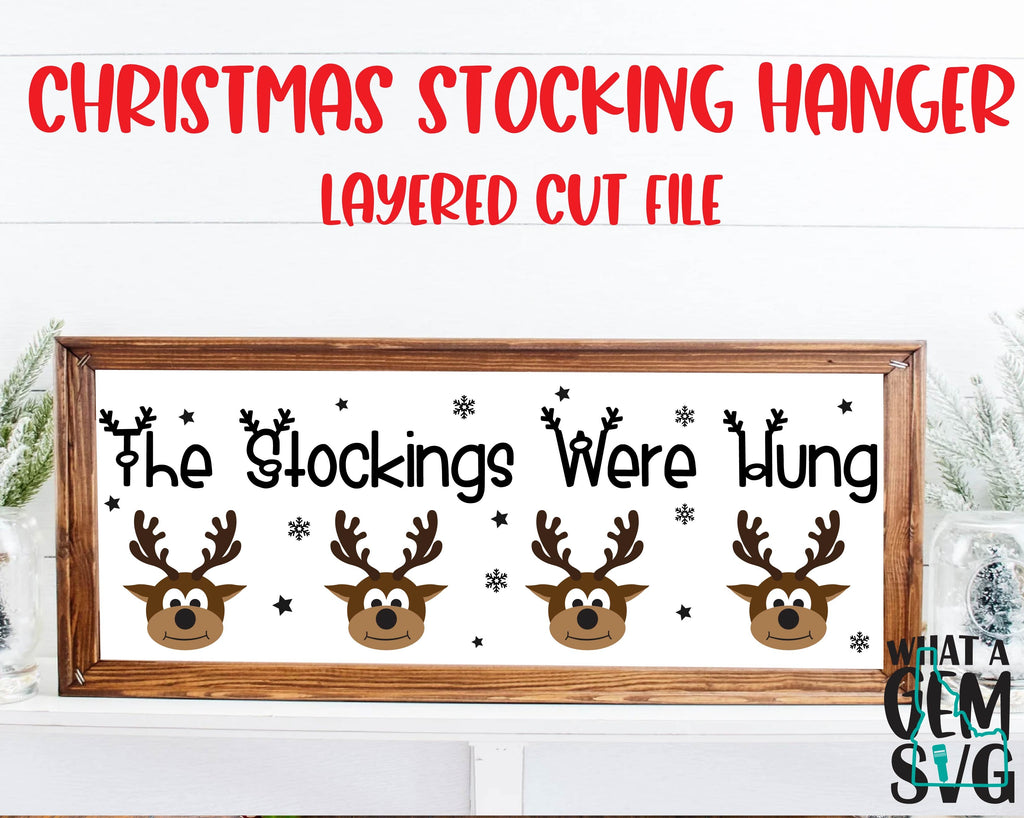 Reindeer Stocking Holder SVG | Christmas Stocking Holder SVG | Stockin ...