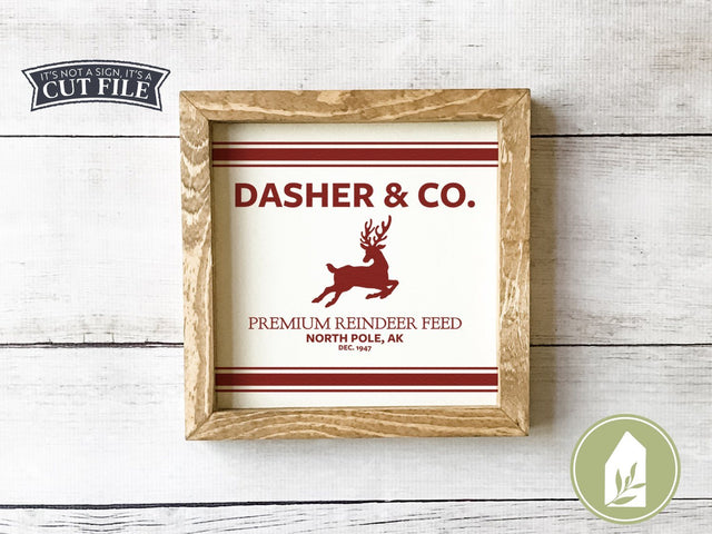 Reindeer SVG | Christmas Grain Sack svg | Farmhouse Sign Design SVG LilleJuniper 