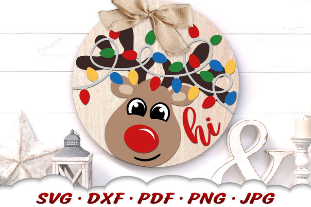 Reindeer SVG | Christmas Sign | Christmas SVG SVG Cloud9Design 