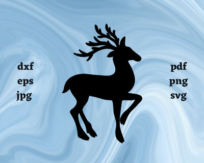 Reindeer SVG Cut File SVG Northern Light SVG 