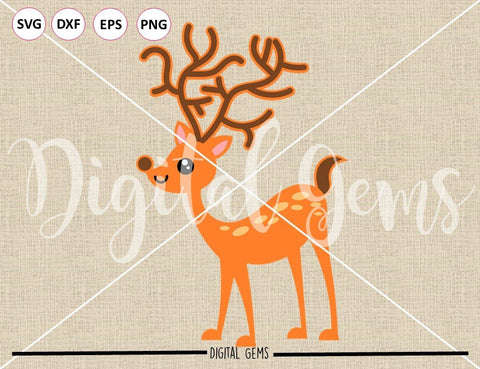 Reindeer SVG / DXF / EPS / PNG files SVG Digital Gems 