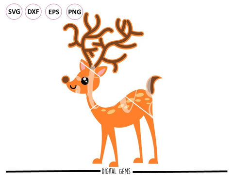 Reindeer SVG / DXF / EPS / PNG files SVG Digital Gems 