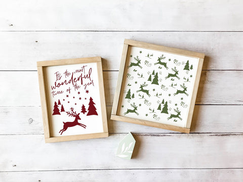 Reindeer SVG | It's the Most Wonderful Time of the Year SVG | Christmas SVG | Rustic Sign Design SVG LilleJuniper 