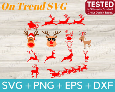 Reindeer SVG PNG DXF EPS Cut Files SVG OnTrendSVG 