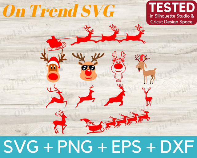 Reindeer SVG PNG DXF EPS Cut Files SVG OnTrendSVG 