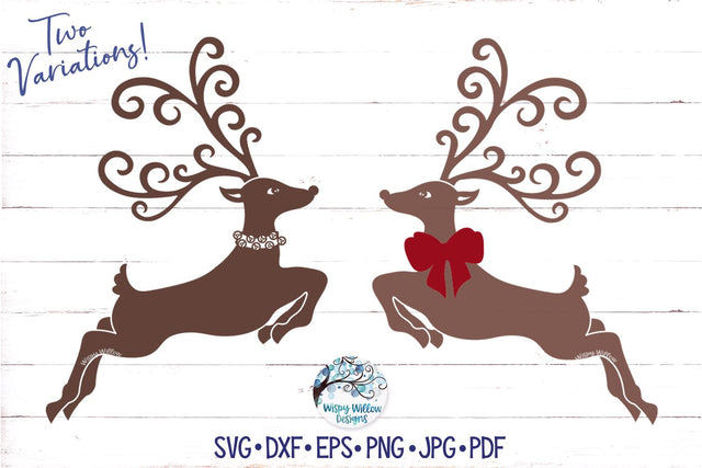 Reindeer SVG SVG Wispy Willow Designs 